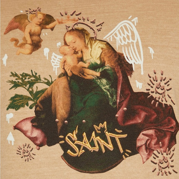 Saint healing Embroidered Hoodie - Picture 3 of 3